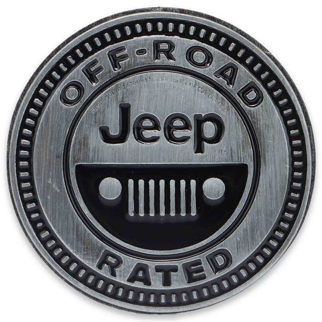Jeep Logo Off-Road Adhesive Metal Car Emblem by Open Road Brands, LLC