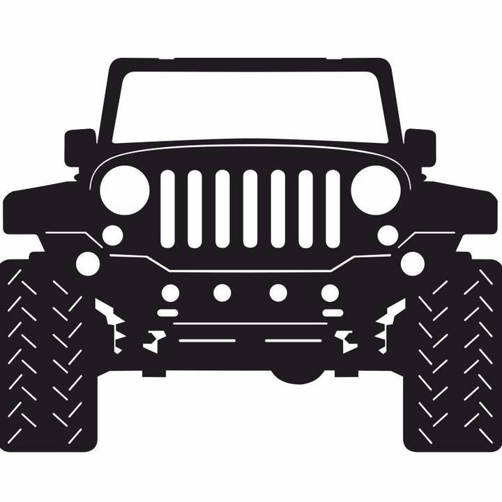 Powder-Coated Jeep Front Metal Sign by Sea Biscuit Metal Designs