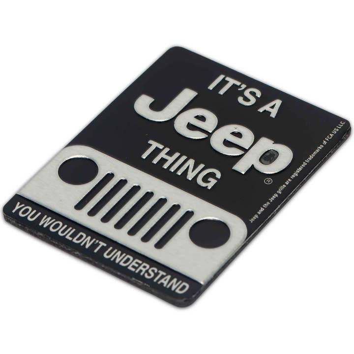 Official Jeep grille It's A Jeep Thing embossed metal magnet