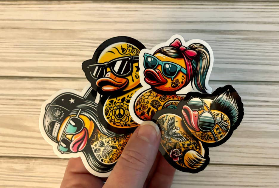 Quack Pack Rubber Ducks Sticker Set by Graceful Darkness, LLC