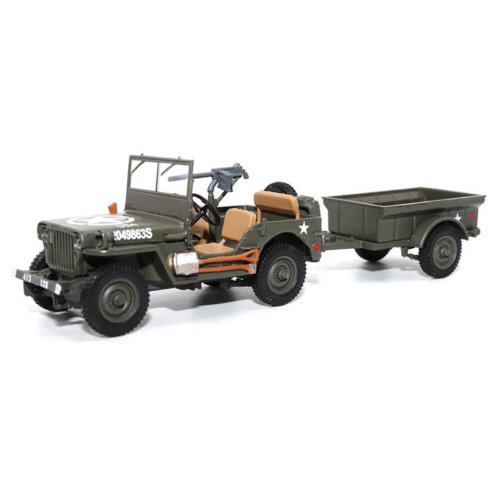 1:43 Willys Jeep & Trailer Display Model by Motor City Classics, Inc.
