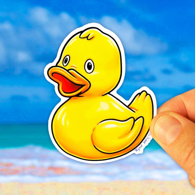 Vinyl or Glitter Sticker: Rubber Ducky by Ryan McCulloch Art