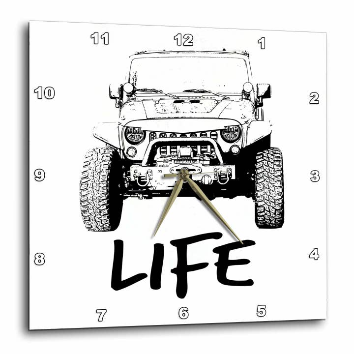 16-Inch Off-Road Life Wall Clock by 3dRose