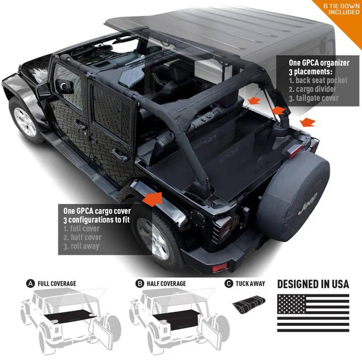 GPCA JK 4-Door Cargo Freedom Pack Lite by GPCA