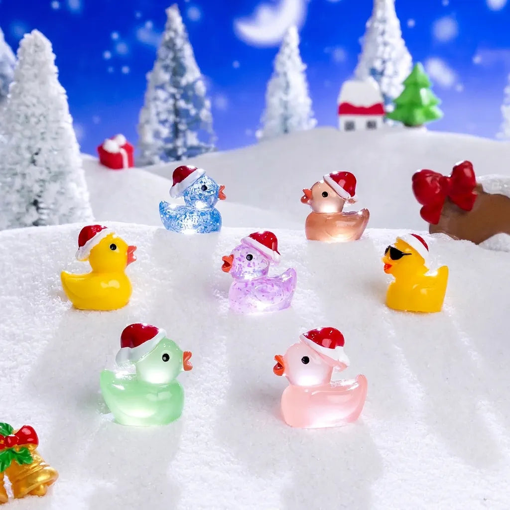 Supplier miniature Christmas duck figurines for the planned Holiday Pocket Flock
