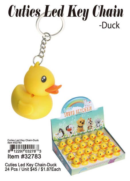 Cutie LED Keychain - Duck by Puka Creations