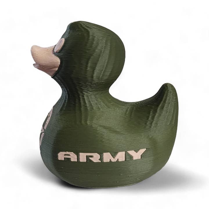 Additional supplier view of Army duck collectible