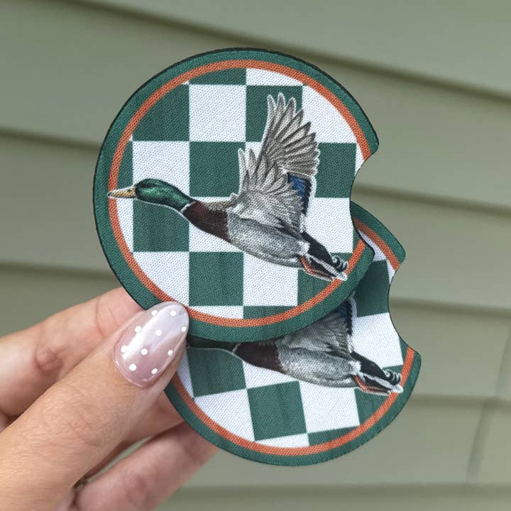 Duck-themed car coaster set from SarahMackenzieStudio