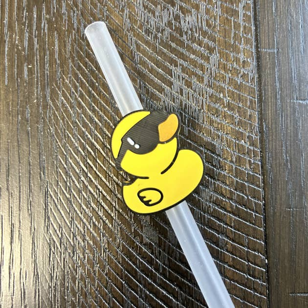 Cool Duck Straw Topper by LRB Handmade Creations