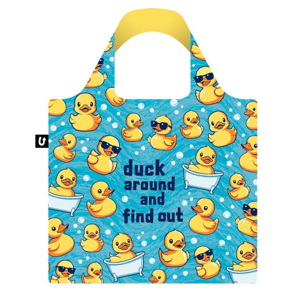 Duck Around Foldable Tote Bag by Uptown Sox