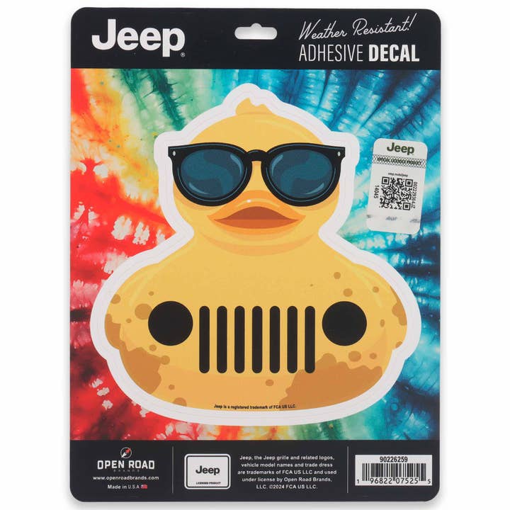 Official Jeep grille and rubber duck adhesive decal