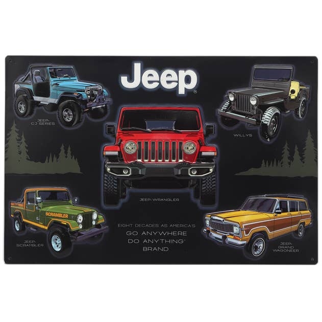 Jeep Collage Metal Sign by Open Road Brands, LLC